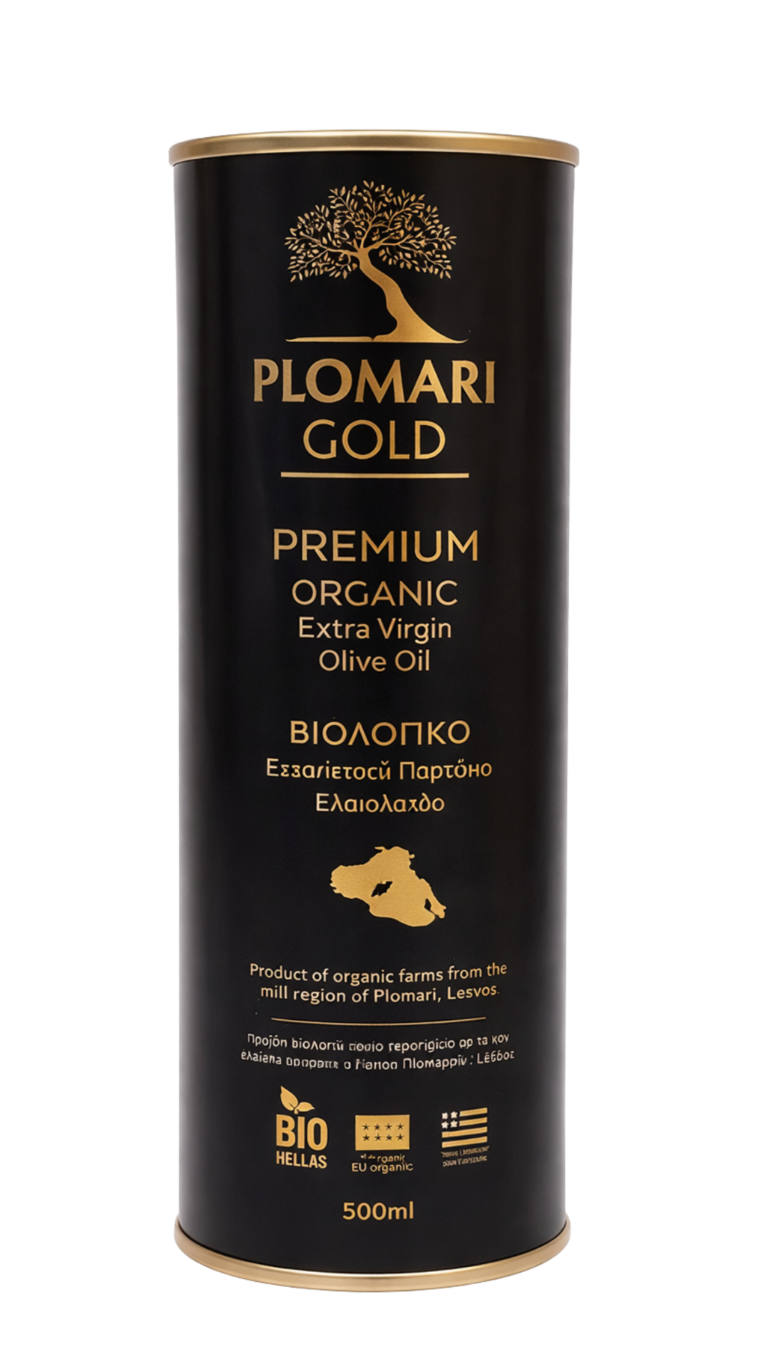 Био екстра върджин зехтин Plomari Gold Premium 500 мл  |  Екстра Върджин Зехтин